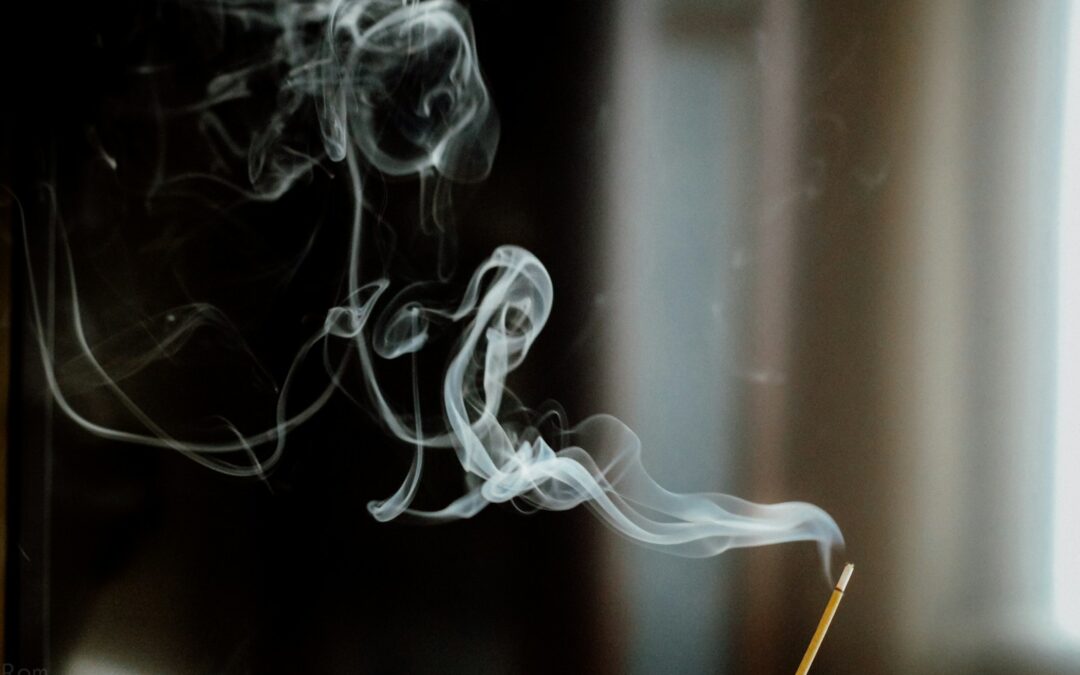 white smoke on white background